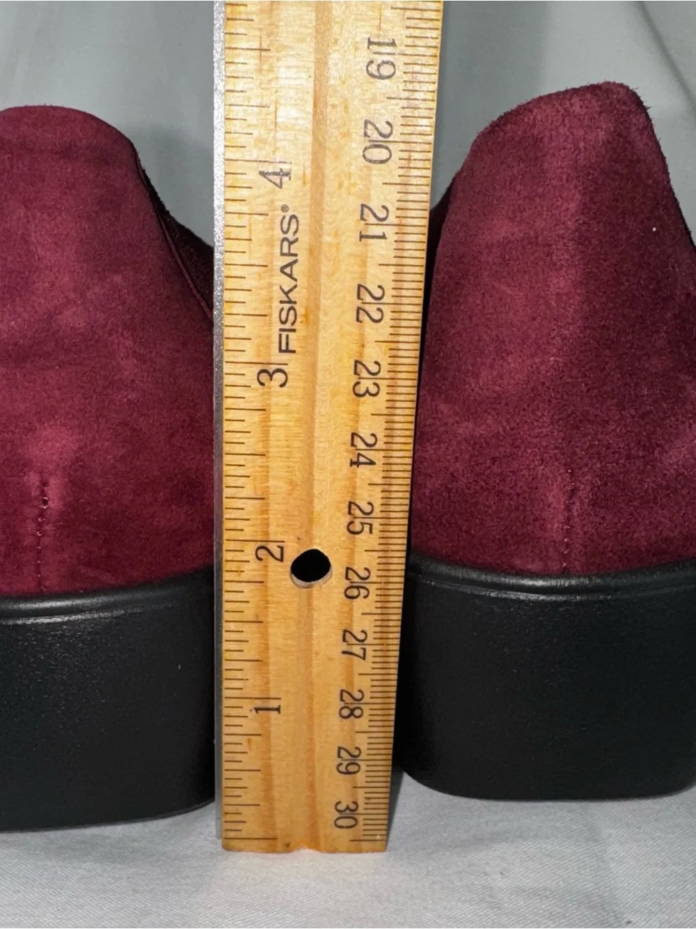 Brioso Women’s 8.5 M Burgundy Suede Leather Wedge Shoes Made Brazil NEW
